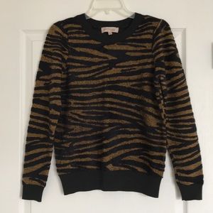 Philosophy soft black and yellow zebra sweater